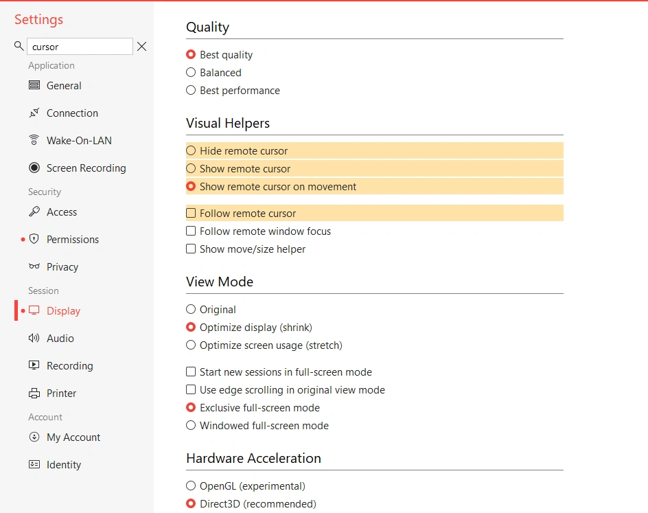 How to Enable Cursor in AnyDesk